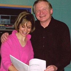 With conductor JoAnn Falletta, LSO/Abbey Road recording, January 2009.